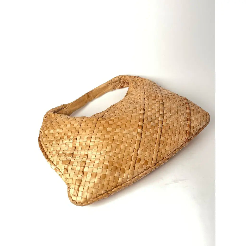 Bottega Veneta Large Veneta Bag Natural Brown Leather Shoulder Bag